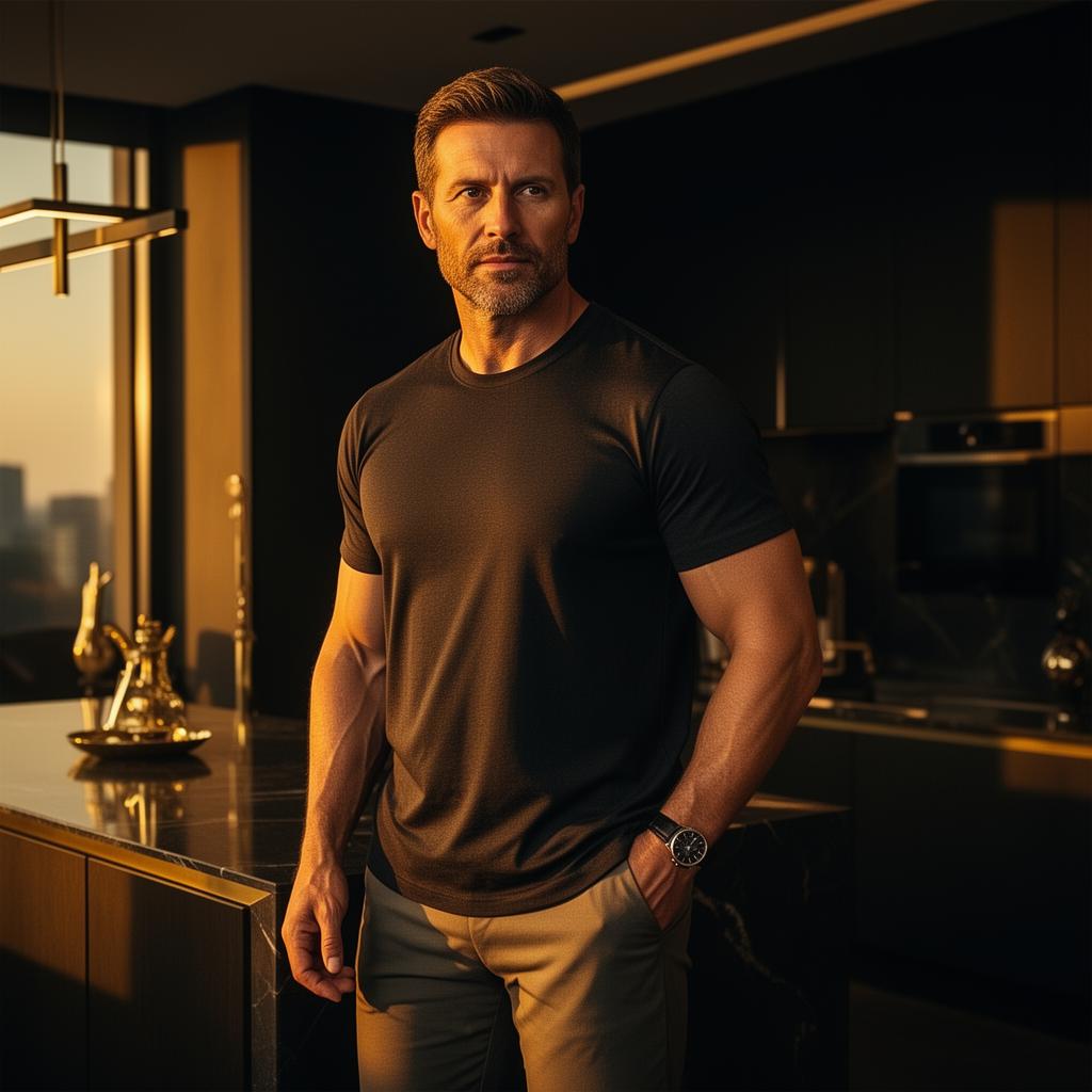 A confident, healthy man in a premium lifestyle setting